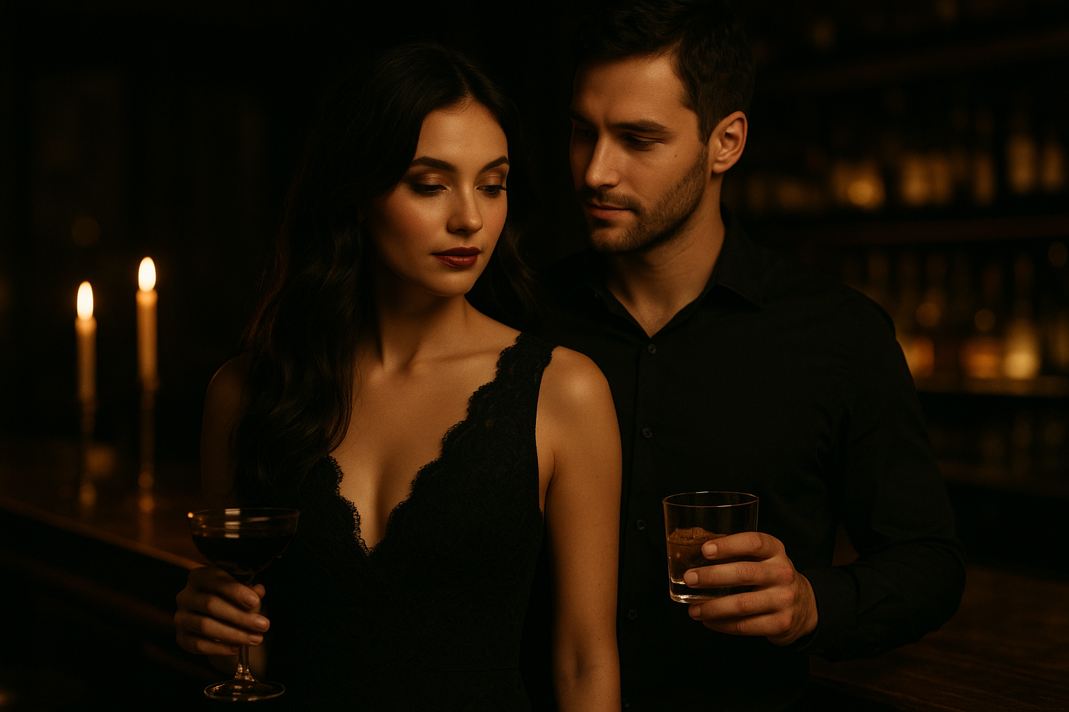 couple at a cocktails single event